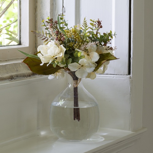 Hydrangea Bouquet Ivory by Grand Illusions